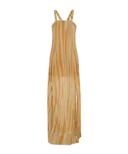 Sleeveless dress 2,3 metallic color