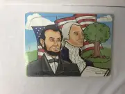 Melissa & Doug President's Day Wooden Puzzle Washington & Lincoln New Old Stock