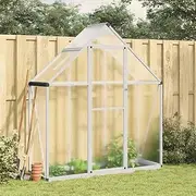 Greenhouse with Base Frame Silver 169x58x195 cm Aluminium,UVResistant Greenhouse for Plant Protection in Harsh Weather Gardening