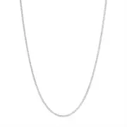 Bevilles Curb Necklace 9ct White Gold 40cm