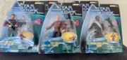 Star Trek Playmates Set of 5 Spring Activated Warp Factor Series 1 Figures NIB