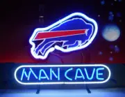 Man Cave Buffalo Bills 14"x10" Neon Sign Lamp Light With Dimmer VSX