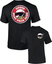 Dodge SCAT Pack Club T-Shirt Front & Back Short Sleeves Shirts Large