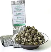 GOARTEA 100g / 3.5oz Supreme Jasmine Pearls Tea Jasmine Tea Loose Leaf Jasmine Green Tea Chinese Jasmine Dragon Pearls Tea