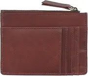 [Mala Leather] Bloomsbury Collection Leather Coin Card Holder RFID 4321_17, Tan, One Size