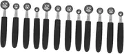 iplusmile 3sets Ice Cream Scooper Trigger Stainless Steel Ice Spoon Professional Scoop Fruit Salad Tool Melon Ball Maker 4pcs*3