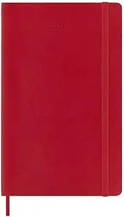 Moleskine 2023 Weekly Notebook Planner, 12m, Large, Scarlet Red, Soft Cover (5 X 8.25)