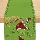 Christmas Table Runner, Christmas Decorations for Home Green Xmas Runner Tabl...