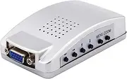 VGA to TV Composite Converter Box with Independent Adjustment for Computer Laptop PC - Support Any Operation System, for Home Entertainment