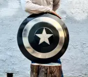 Black Captain America Shield - The First Avenger Shield - Metal Shield 18'' inch