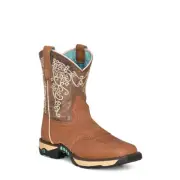 Corral Ladies Top Farm & Ranch Brown Square Toe Work Boots W5006
