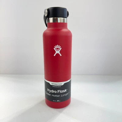 Hydro Flask 21oz Standard Mouth Water Bottle Insulated w/ Flex Lid Snapper New