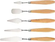 Paint Scraper - Stainless Steel Palette Tool Set,Drawing Tool, Color Texturing Supplies for Crafting Sculpting Construction Pottery Gouache Watercolor
