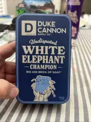 Great Gift! Duke Cannon White Elephant Bar Soap - 10oz - New in Tin