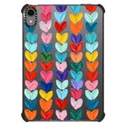 iPad mini (6th gen) iPad Impact Case Clear Polka Daub Hearts