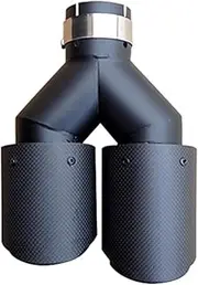 Exhaust Tail Pipe For Jeep Etc Universal Car Accessories Real Carbon Fiber Y Style Exhaust Pipe Exhaust Tip(Matte left side)