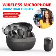 Wireless Lapel Lavalier Microphone Mini Live Mic for iOS Android CHARGING CASE