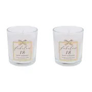 2x Gibson Gifts Jewelled Scented Candle Pomegranate Noir Scent 18th Birthday