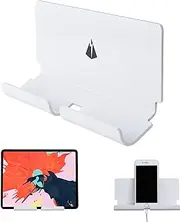 TXEsign Adhesive Wall Phone Tablet Holder Mount Stand for Tablet Smartphones eReader Wall Holder Mount (White)