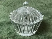 BEAUTIFUL CRYSTAL Oval Box with Lid Diamond Fire by Mikasa, KEEPSAKES,TRINKETS