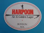 Old Beer Pub Coaster ~^~ HARPOON Ale & Golden Lager ~ Boston Waterfront Brewery
