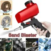 Portable Handheld Air Compressor Speed Sand Gun Blaster Sand Blasting 1/4 in SET