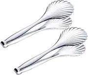Enwinner Buffet Salad Serving Tongs, 12 inch Catering Chef Food Salad BBQ Serving Utensils, Set of 2(Stainless Steel) (Stainless Steel)