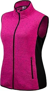 [ANIVIVO] Sweater Vest Sleeveless Women Pockets, Women Fleece Vest Jersey Full Zip Jacket Vest for Winter& Spring
