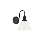Living District Histoire 1 Light Wall Sconce, Black - LD4017W7BK