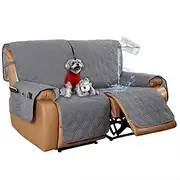 2 Seater Anti-Slip Recliner Covers fit Leather Recliner Sofa Water Resistant Anti-Scratch Couch Cover for Double Recliner Split Sofa Cover for Each Seat Furnit