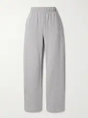 [Alo Yoga] Alo Yoga - Accolade Cotton-blend Jersey Track Pants - Gray - large large Gray