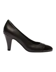 [Easy Steps] Mandy Black Patent/Glove Heeled Shoes