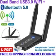 AC1300 USB 3.0 Wifi Adapter 1300Mbps Dual Band 2.4G/5.8G and Bluetooth 5.0