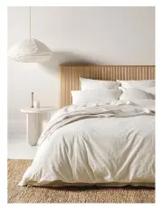 [Aura Home] Evie Organic Stonewash Bedlinen Collection in White