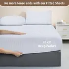Fitted Bed Sheet Set-Pure Cotton-2 Pillowcase Single/King Sing/Double/Queen/King