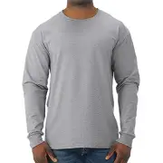 Men's Dri-Power Cotton Blend Long Sleeve Tees, X-Large Athletic Heather