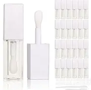 24pcs 5ml Empty white square lipgloss tubes bulk wholesale with big wand lipgloss containers…