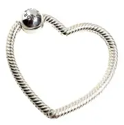 Authentic Pandora Sterling Silver Large Heart Charm Carrier - 399505C00