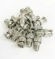10 Pcs F Female to BNC Male Coax RF Connector RG6 RG59 Adapter