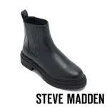 STEVE MADDEN-MERCURY 側拼接平底短靴-黑色