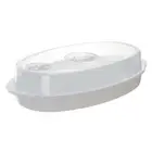 Microwave Fish Steamer Versatile Dish Microwaveable Steamed Plate