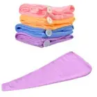 4 Microfiber Hair Wrap Towel Bath Head Cap Turban Dry Shower