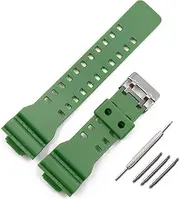 [WUTONGMU] Watch Accessories Rubber Strap Men's Pin Buckle Resin Watch Strap Suitable Fit For Casio Fit For G-shock GD120 GA100 GA110 GA400 watch band