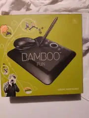 BAMBOO FUN CTE450K USB Drawing Tablet with Pen & Mouse, Black
