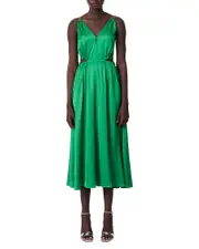 Maje Satin Look Maxi Dress