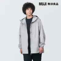 在飛比找momo購物網優惠-【MUJI 無印良品】男透氣撥水加工附防水膠條可攜式寬鬆大衣