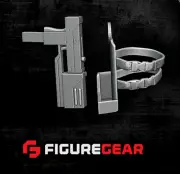 Blade Vampire Hunter custom MAC-11 with holster for action figures 4" 6" 7" 12"