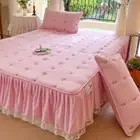 Pink Girls RoomLace Bed Skirt with Elastic Fitted Sheet (Pillowcase Need Order)