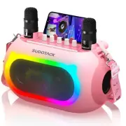SUDOTACK Karaoke Machine for Adults Kids with 2 Wireless Microphones, Bluetoo...