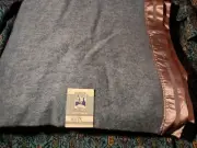Vintage Kenwood Wool Blanket 1920-1949 Blue 72 X 90 Double? Twin?
